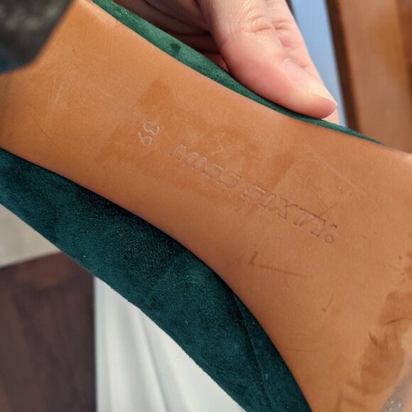 Miss Sixty green suede heels size 39 - Picture 9 of 9